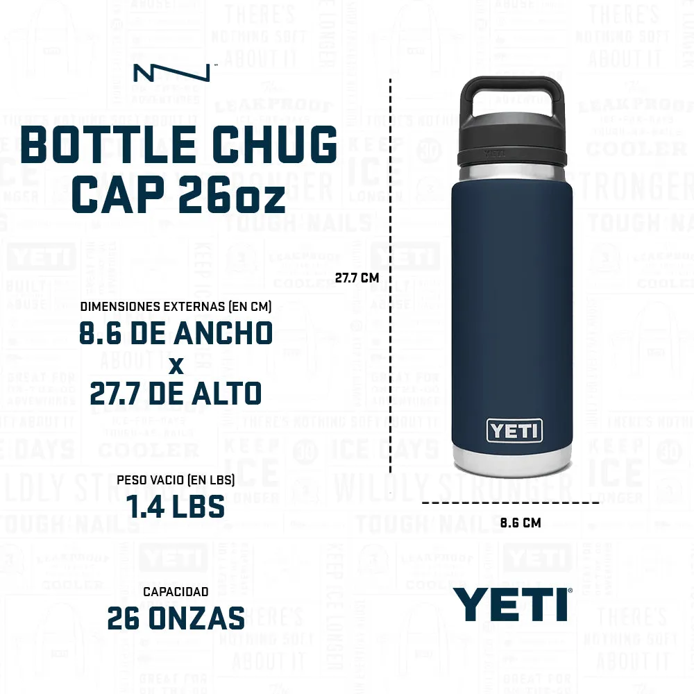 21071200018 TERMO RAMBLER 26 oz CHUG CAP NEGRO MARCA YETI