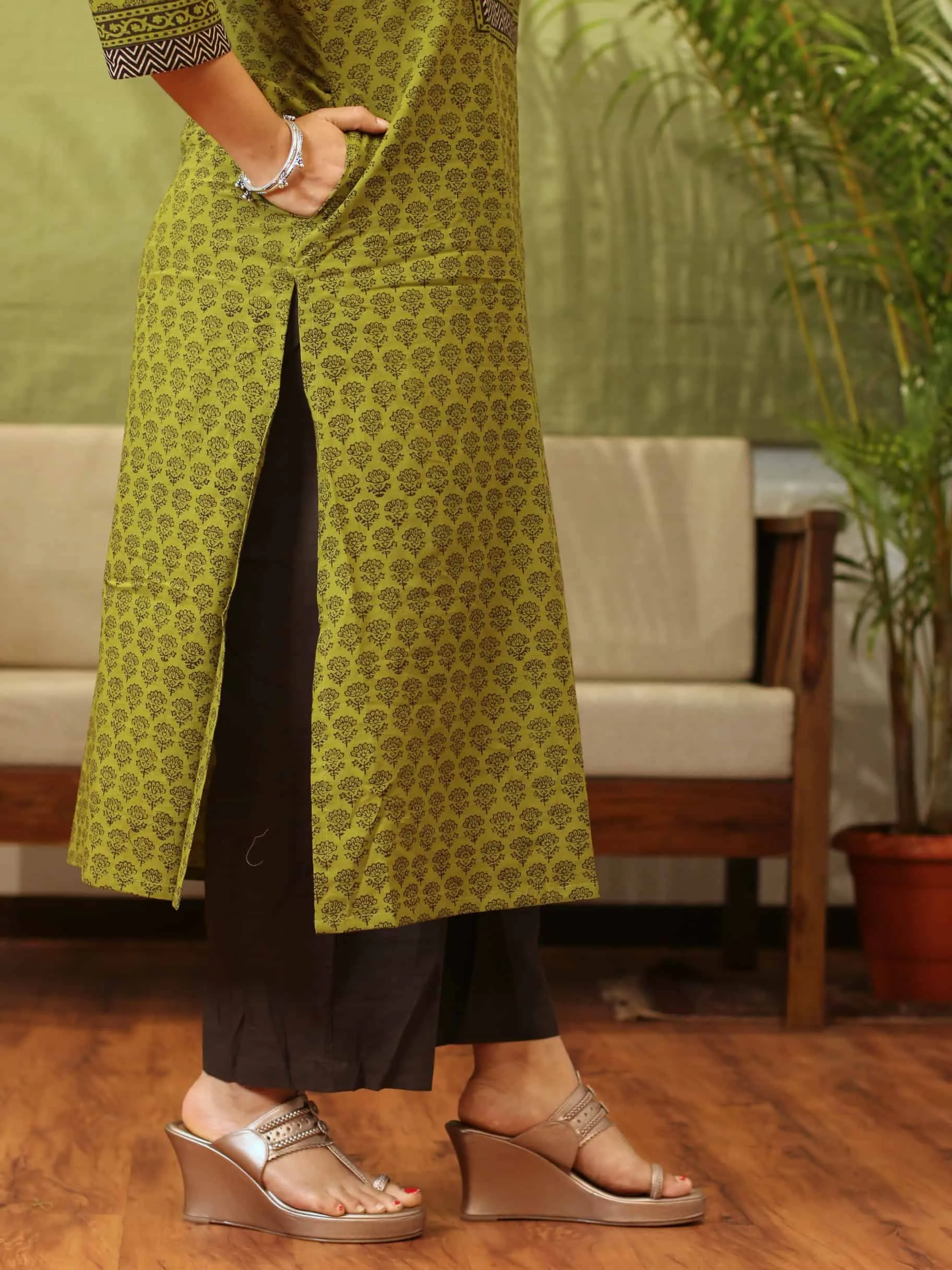 Aanya Bagru Patchwork Kurta