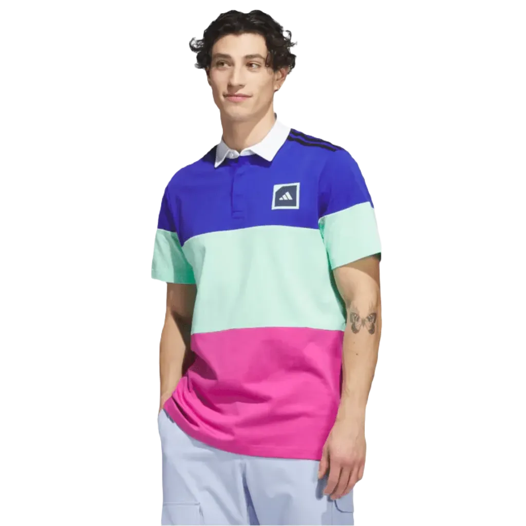 Adicross Block Golf Polo Shirt - Blue