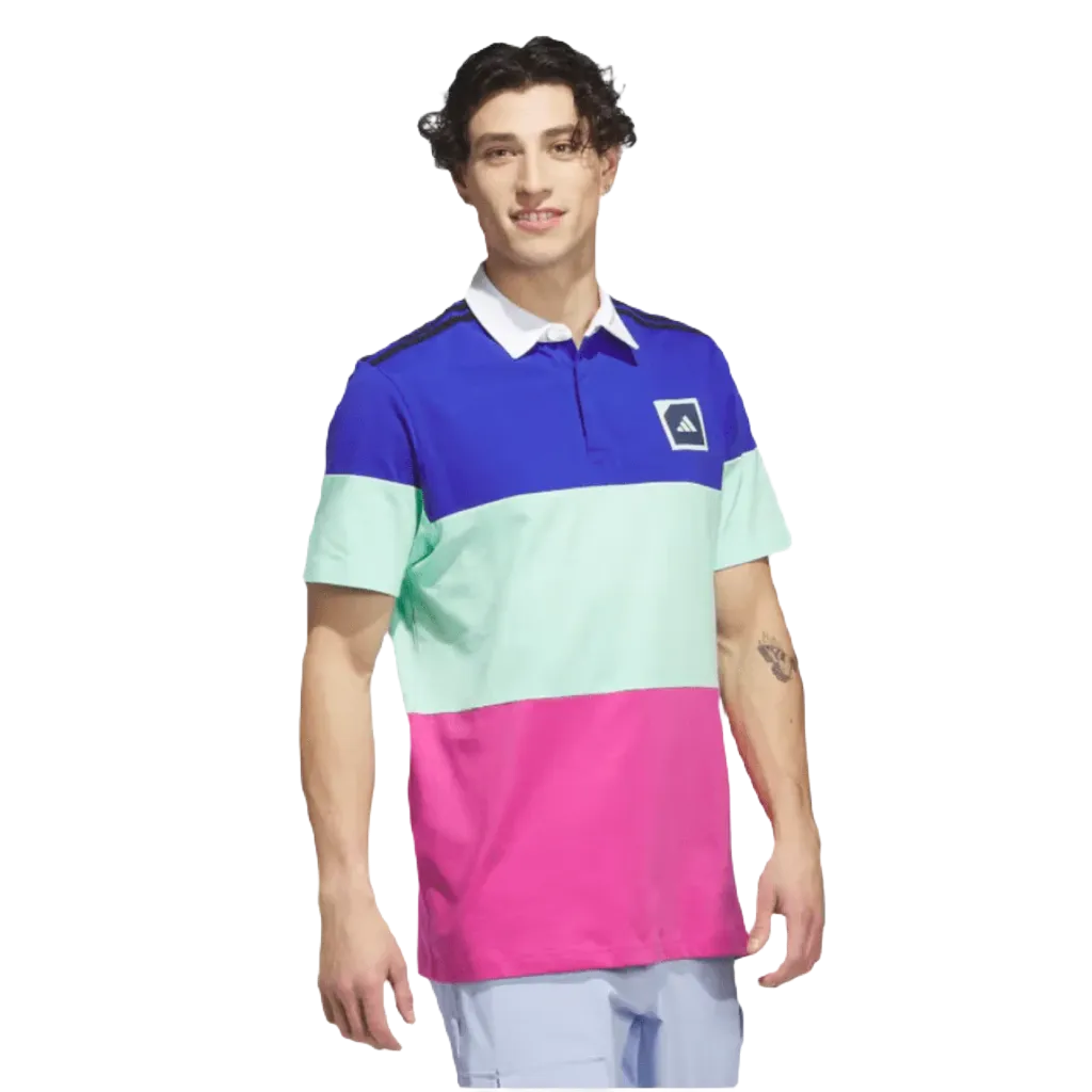 Adicross Block Golf Polo Shirt - Blue