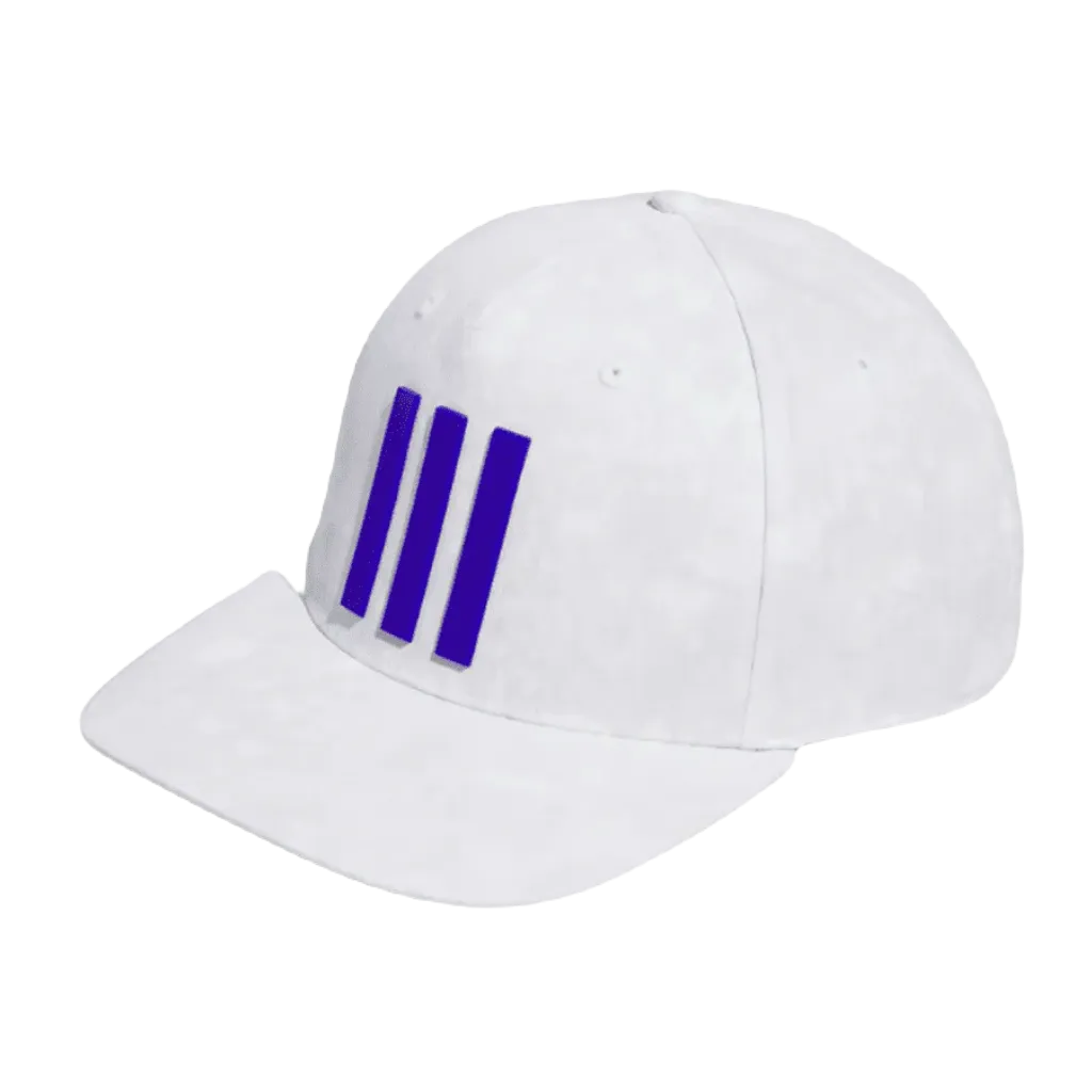 Adidas 3-Stripes Printed Tour Golf Hat - White