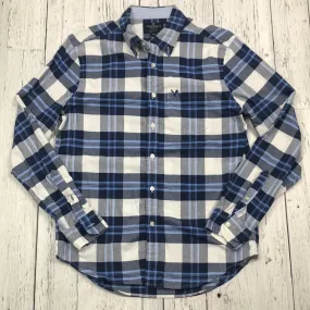 American Eagle blue grey plaid shirt - His M