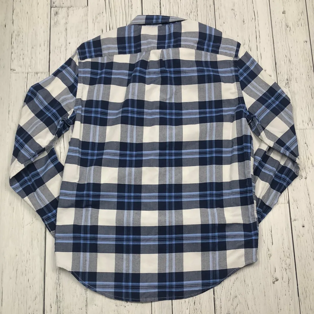 American Eagle blue grey plaid shirt - His M