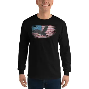 American Flag Bald Eagle Long Sleeve Shirt