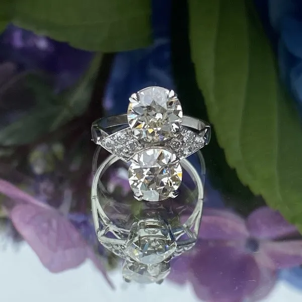 Antique French Toi et Moi Engagement Ring