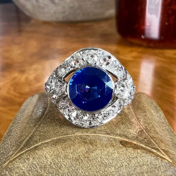 Art Deco Sapphire & Diamond Ring