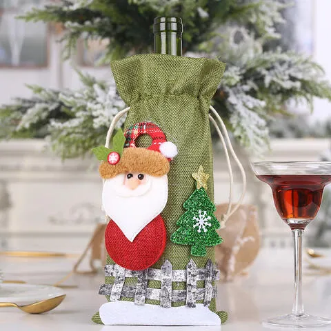 Assorted 2-Piece Christmas Doll Wine Bottle Covers