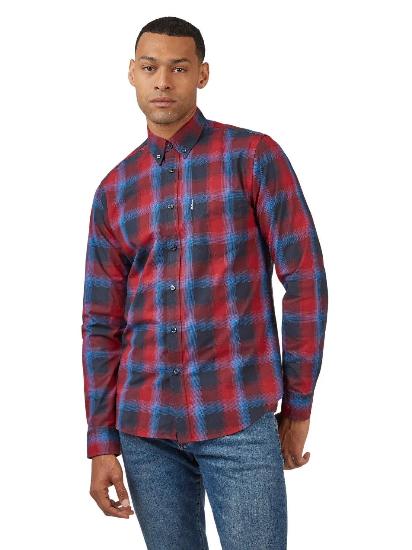 Ben Sherman Mens Gradient Check Shirt