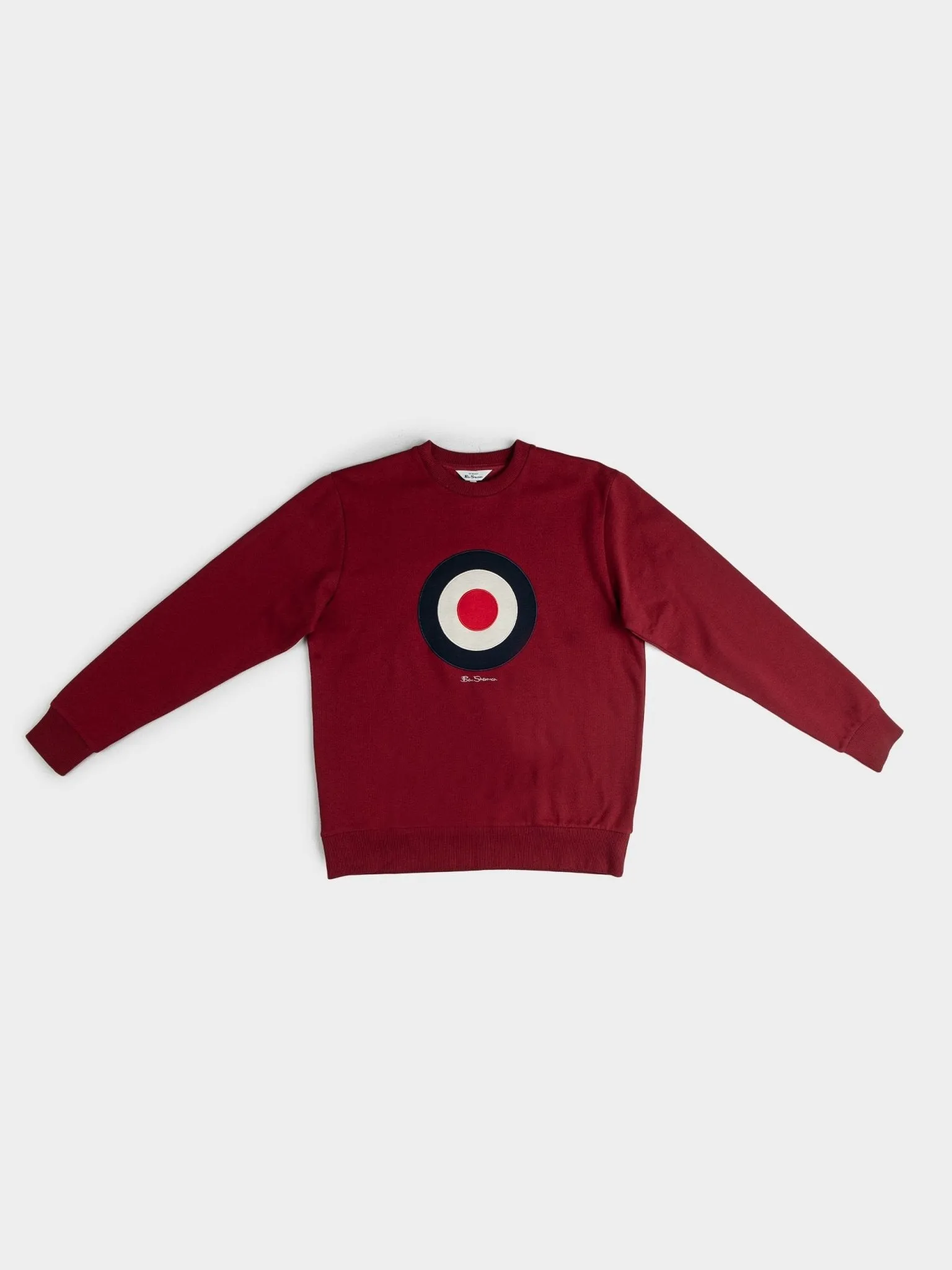 Ben Sherman Wbsc05 Mens Target Crew Sweater Berry