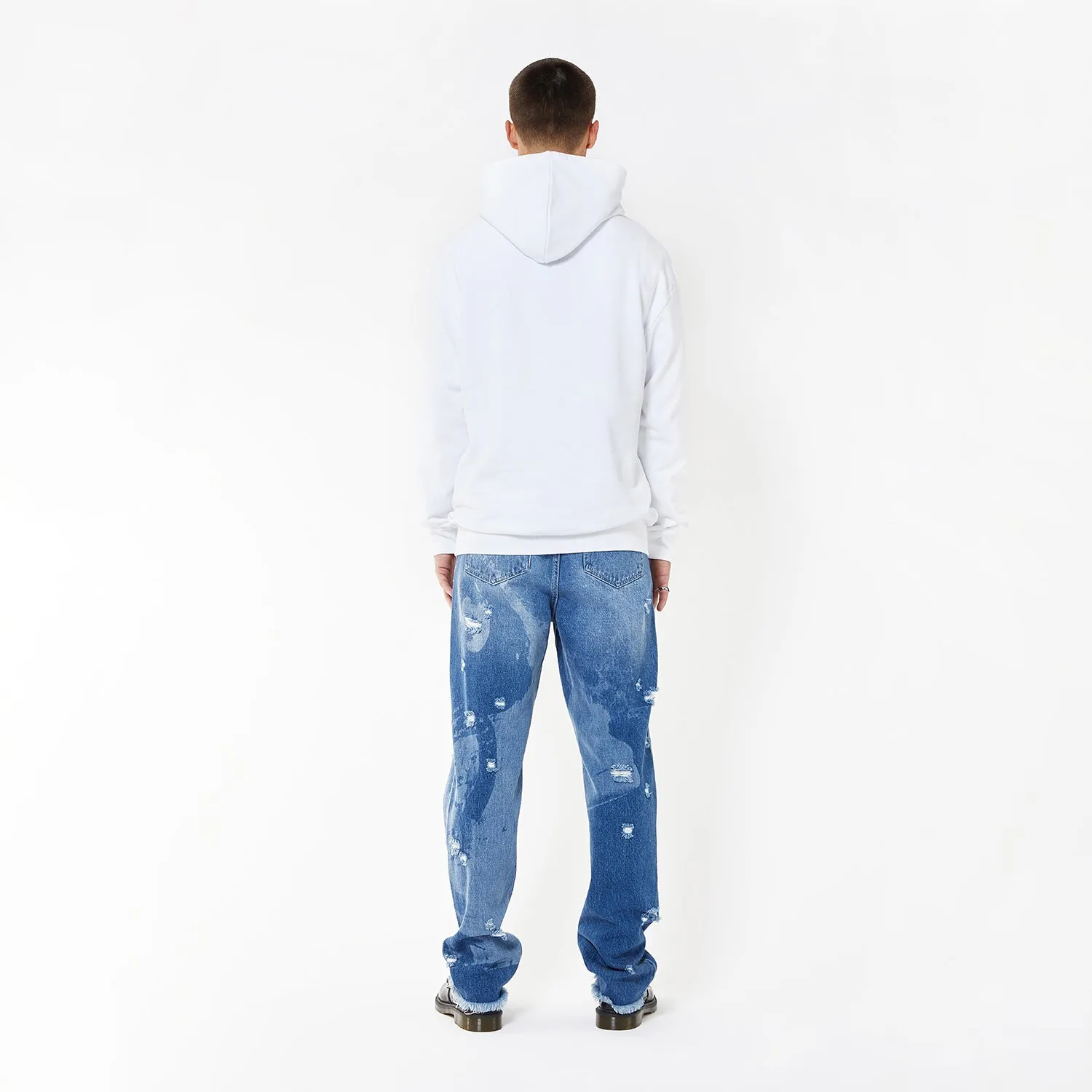 BOY EAGLE CONCEALED HOODIE - WHITE