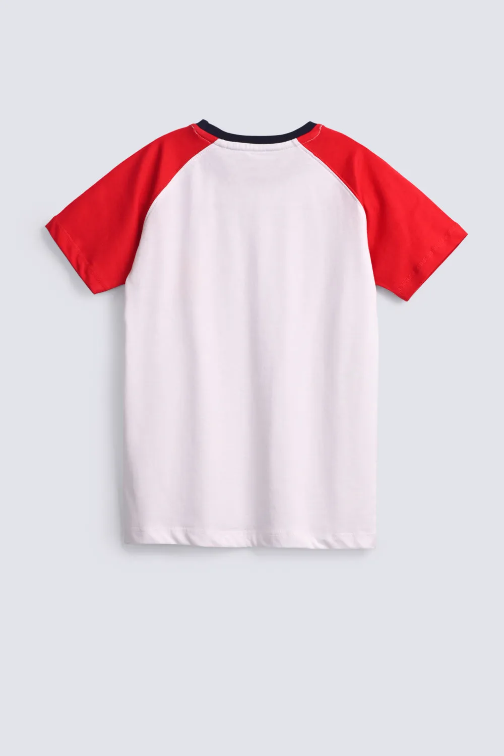 BOYS CONTRAST RAGLAN SLEEVE TEE