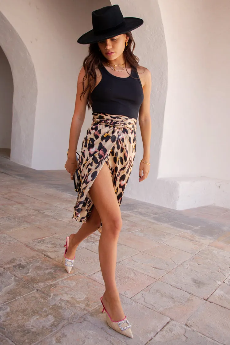 Brown Leopard Jaspre Skirt