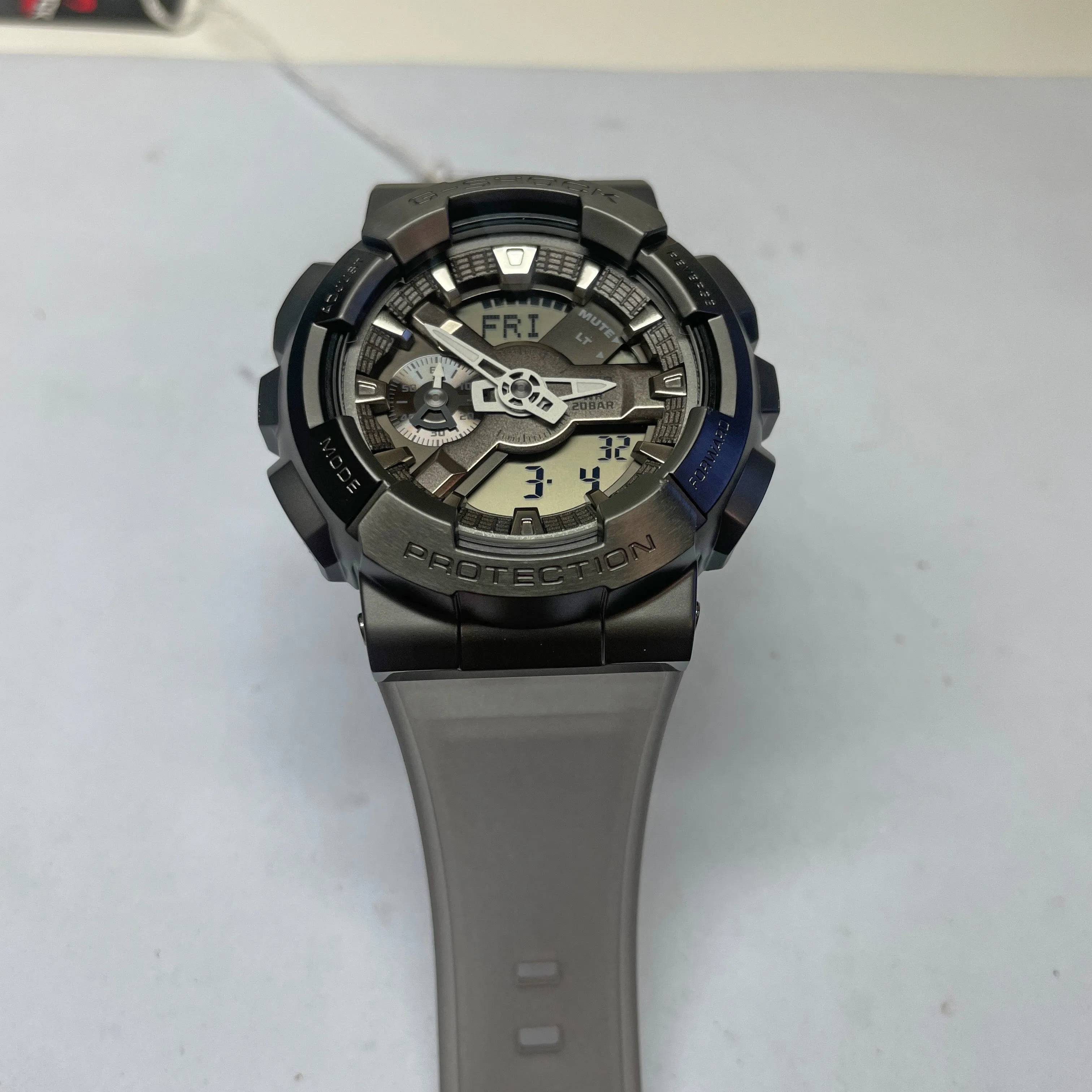 Casio G-Shock GM110MF-1A Midnight Fog Gray Steel Metal Bezel Translucent Watch