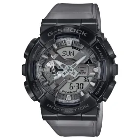 Casio G-Shock GM110MF-1A Midnight Fog Gray Steel Metal Bezel Translucent Watch