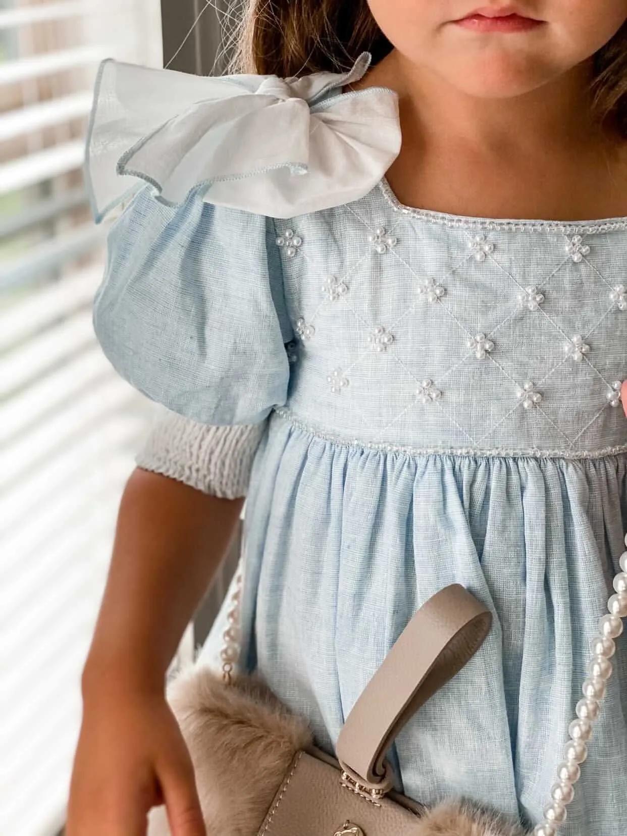 Charlotte Baby Blue Linen Dress