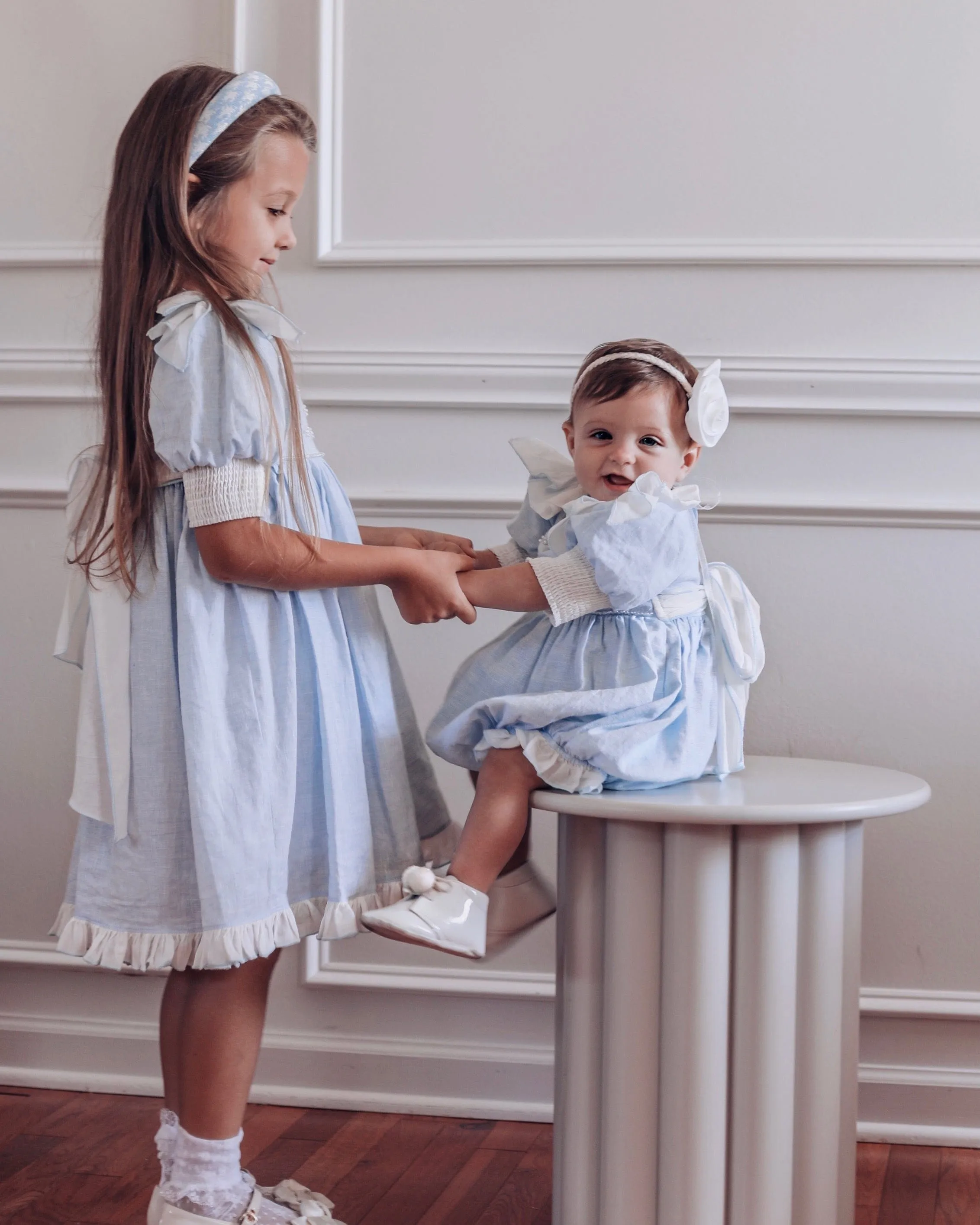 Charlotte Baby Blue Linen Dress