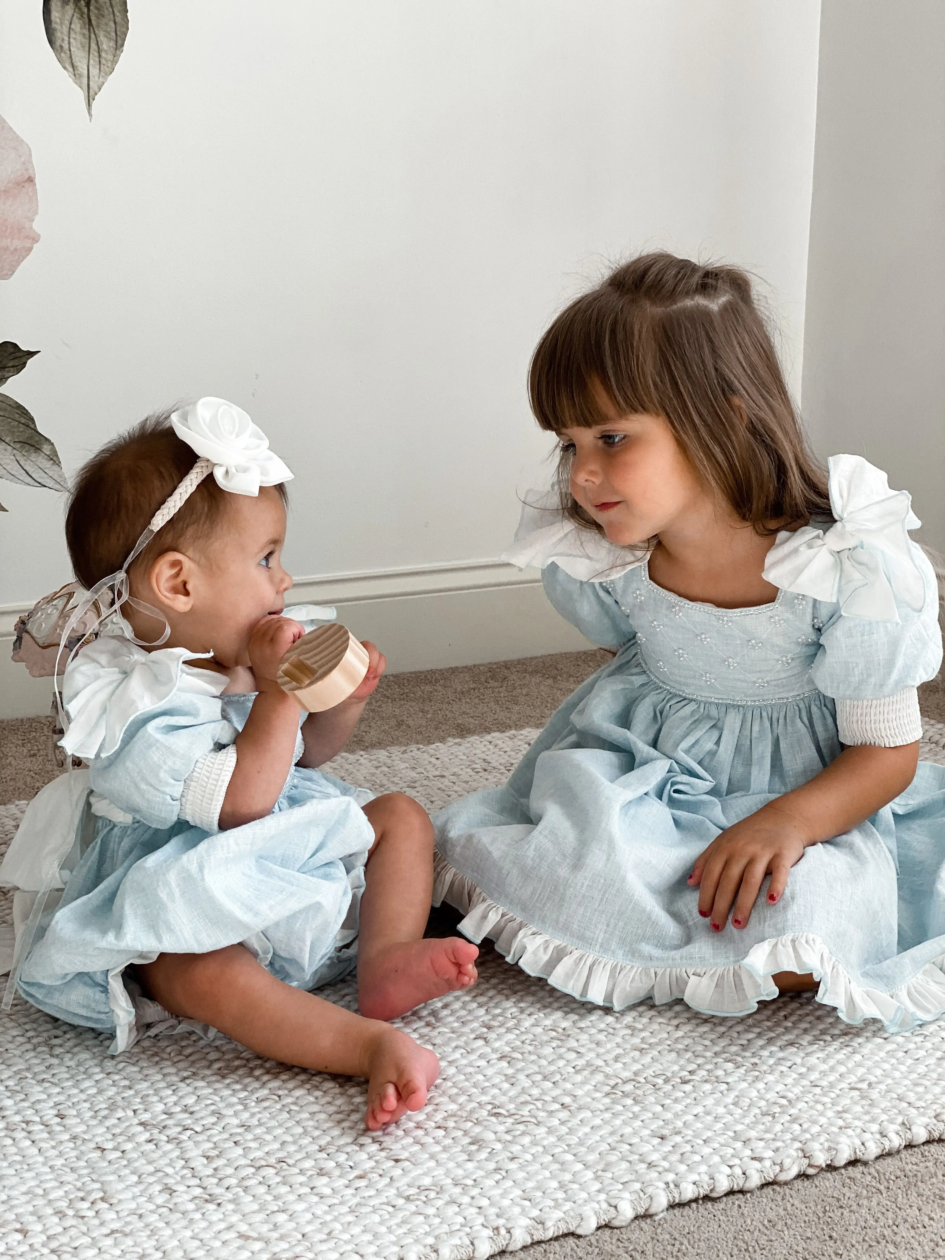 Charlotte Baby Blue Linen Dress