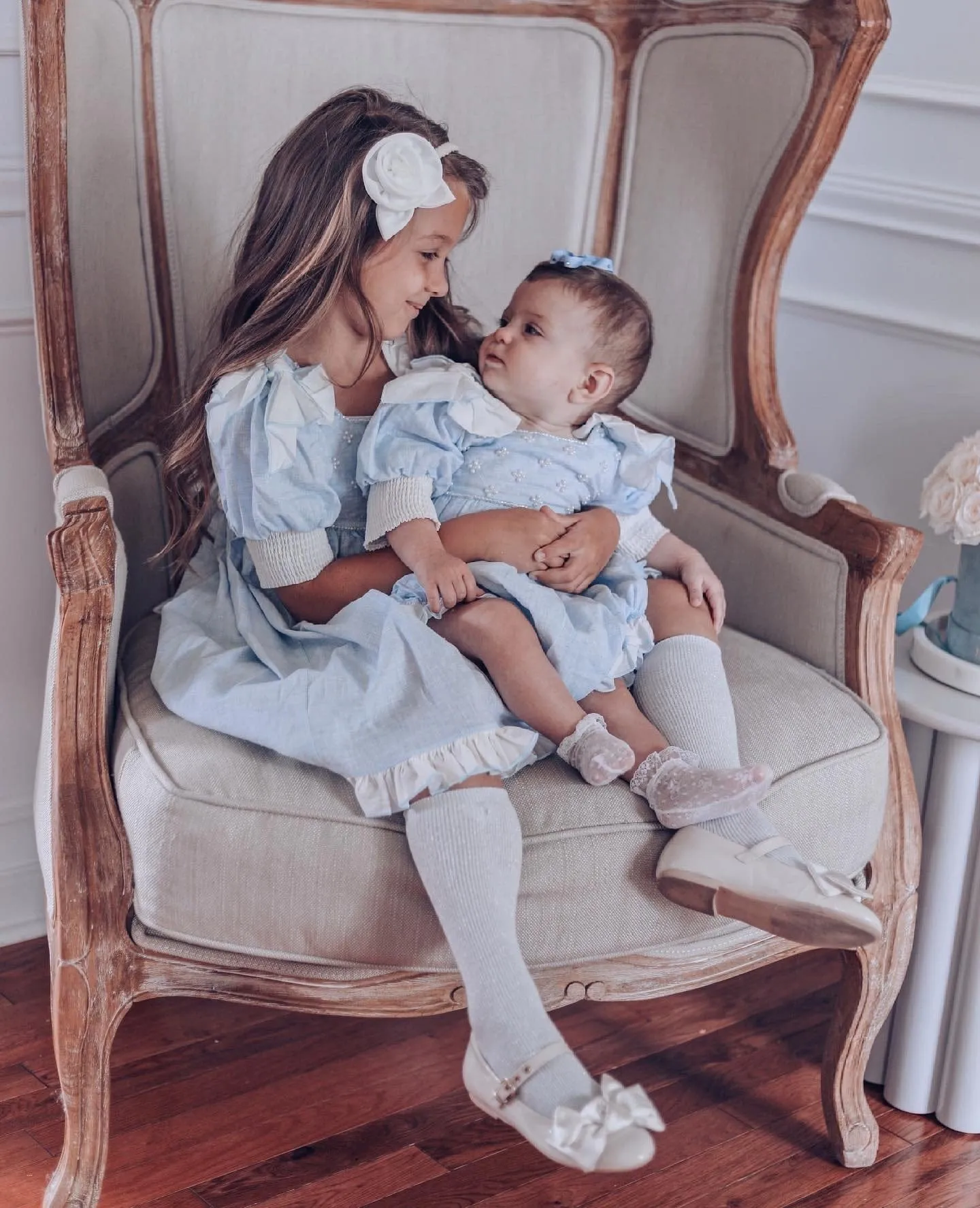 Charlotte Baby Blue Linen Dress