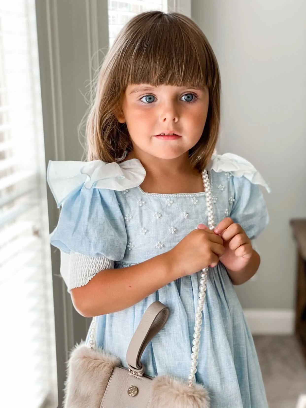 Charlotte Baby Blue Linen Dress