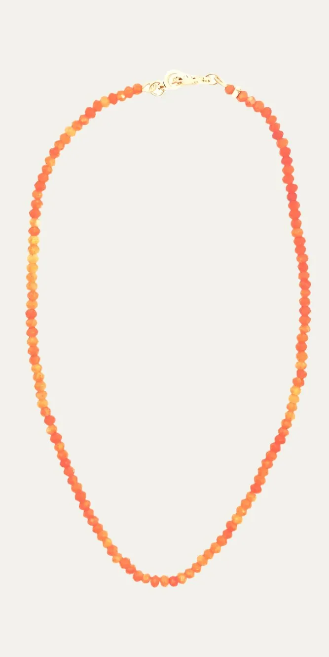 Charlotte Coral Quartz Gemstone Necklace | Peace