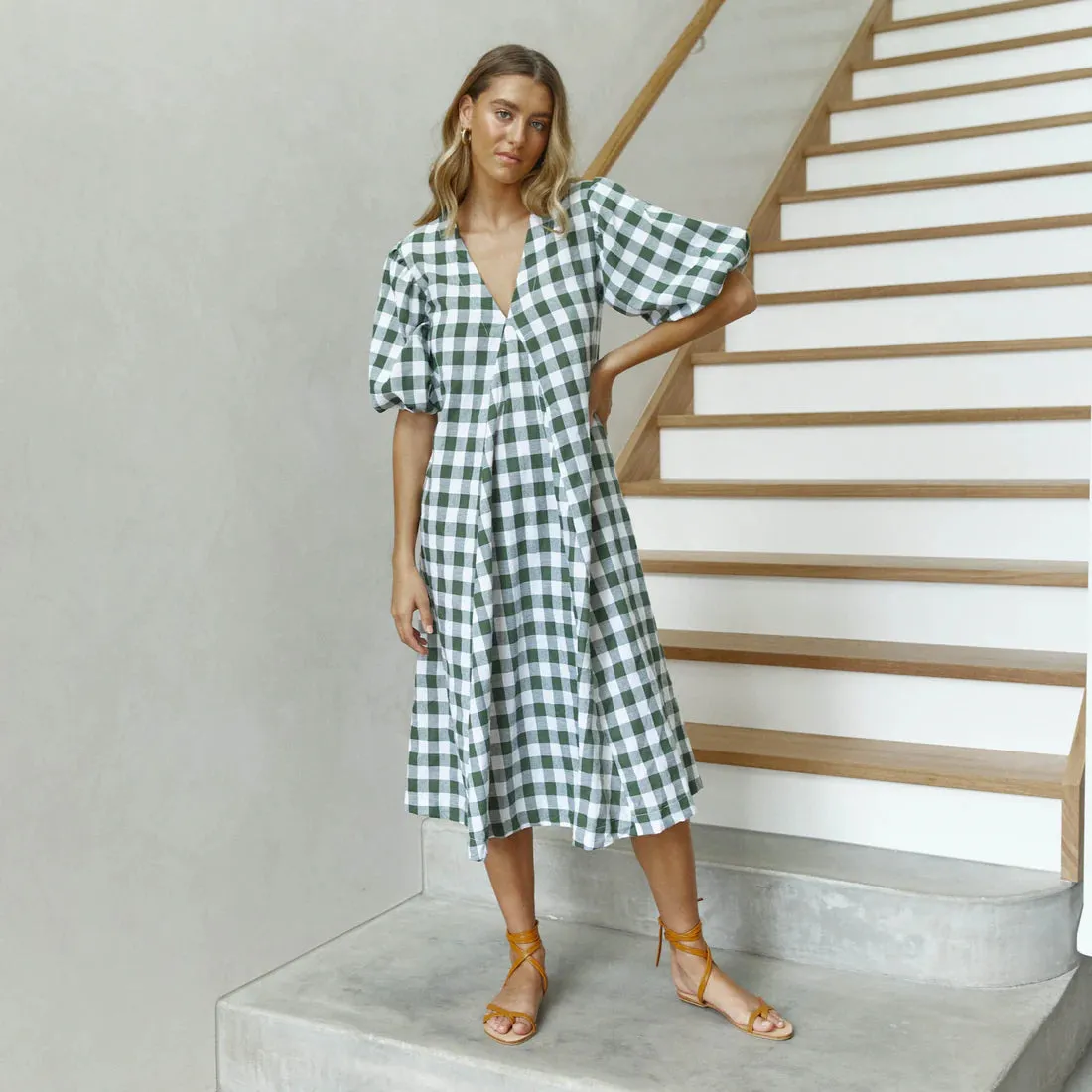 Charlotte Dress | Olive Check