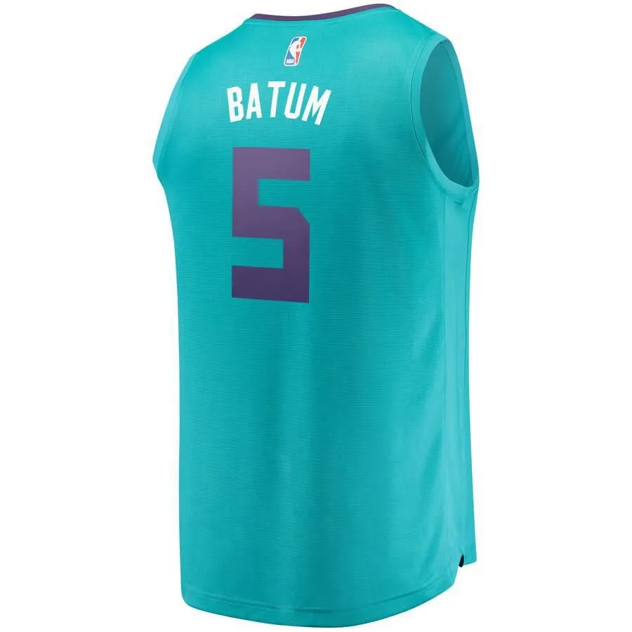 Charlotte Hornets Nicolas Batum Fanatics Branded Replica Fast Break Icon Jersey Kids - Blue | Ireland O6296M5