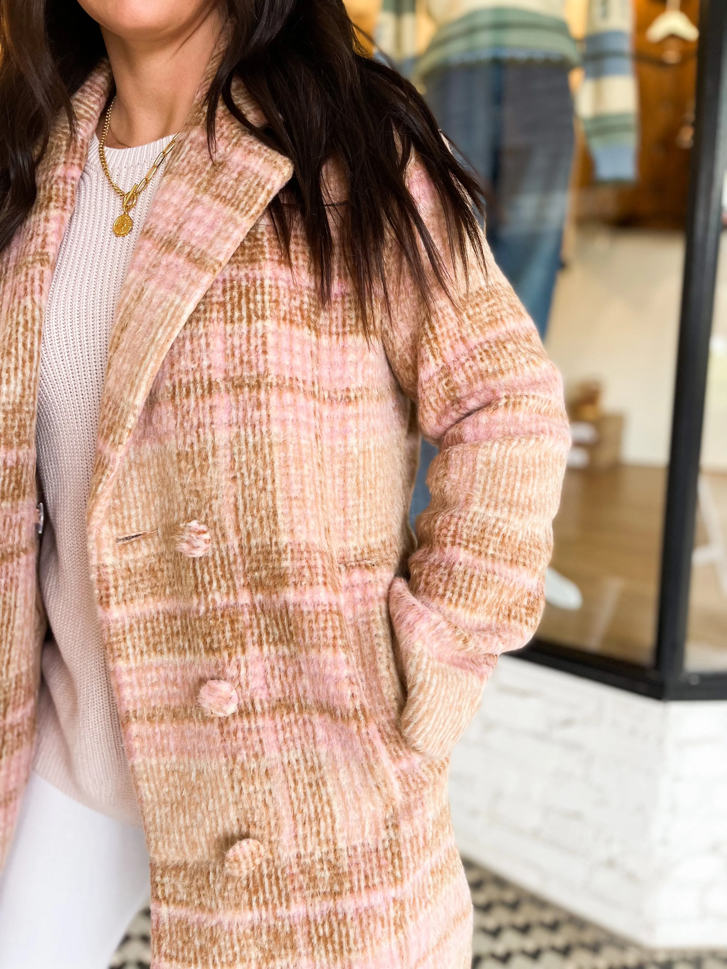 Charlotte Jacket | Beige Plaid