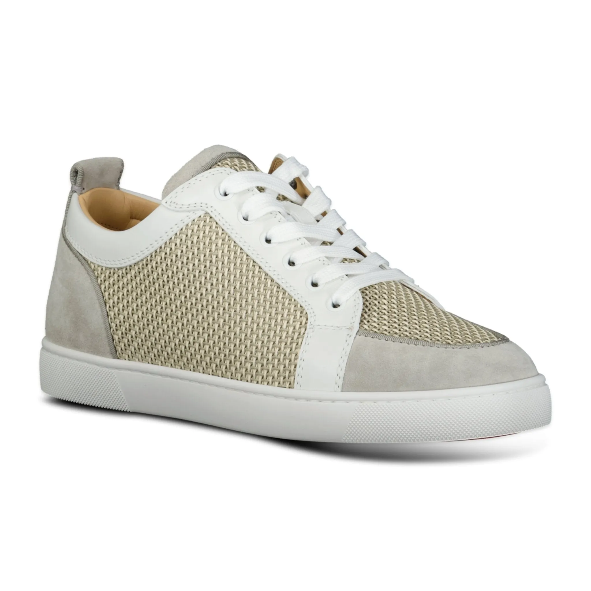 CHRISTIAN LOUBOUTIN RANTULOW PANNELLED TRAINERS WHITE GOOSE