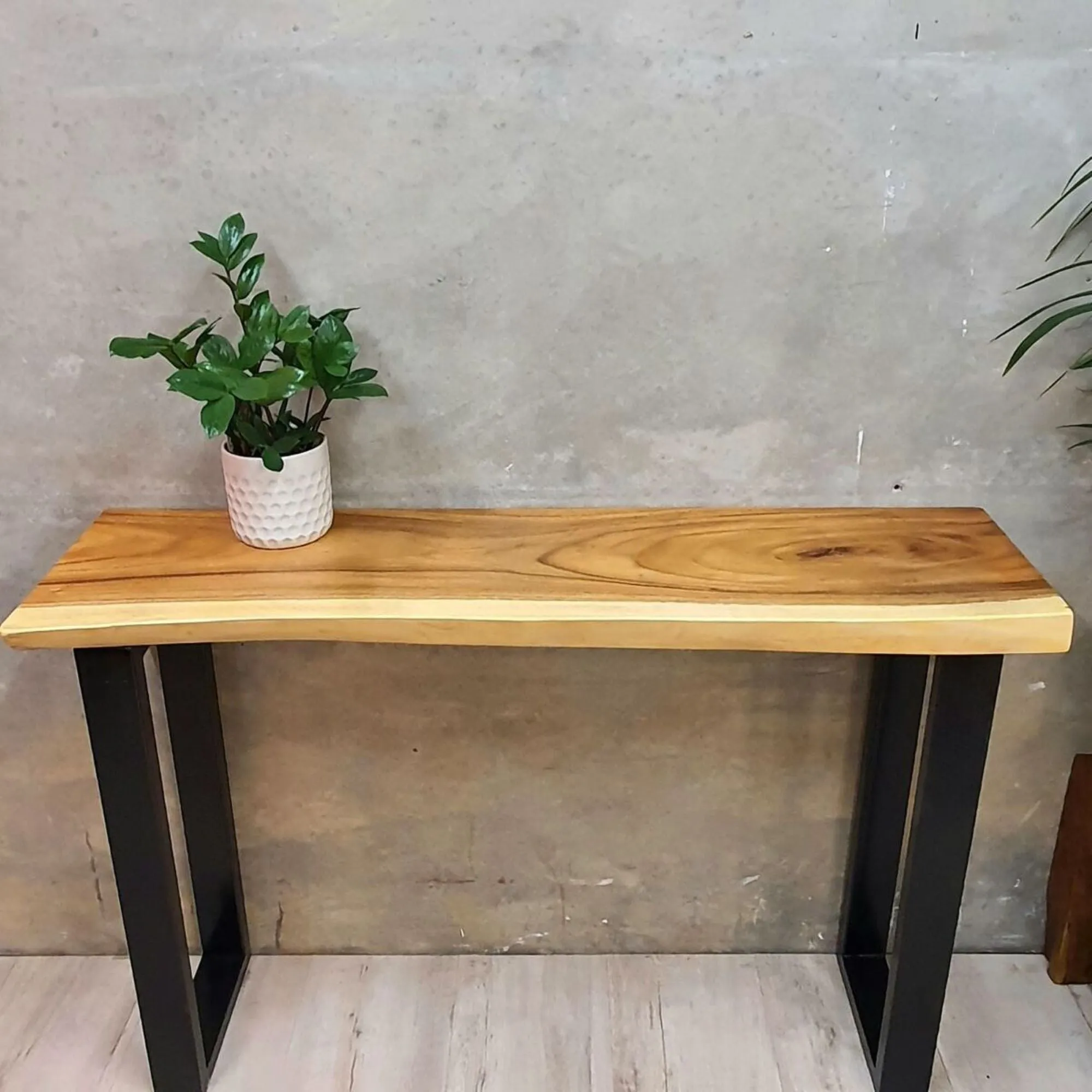 Console Table, Hallway Table Raintree Wood 1.2 Meter 120cm from one piece solid wood.