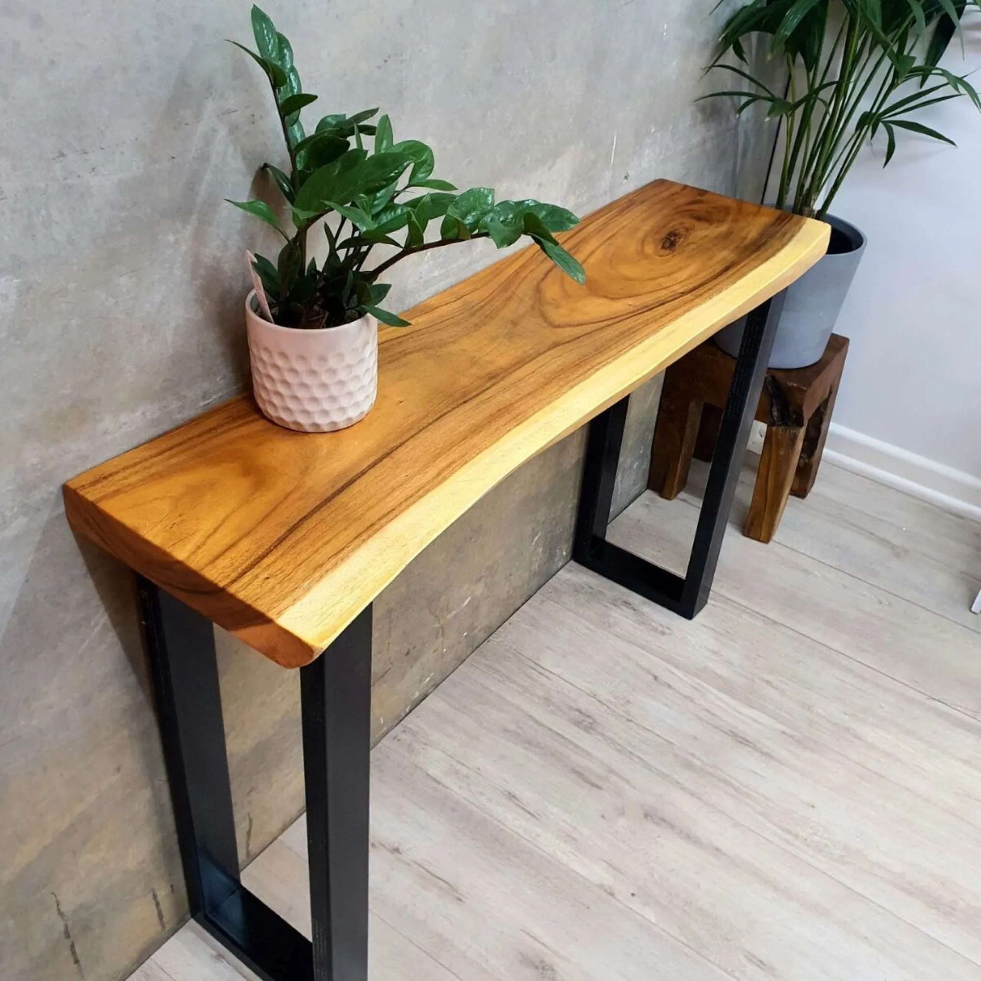 Console Table, Hallway Table Raintree Wood 1.2 Meter 120cm from one piece solid wood.