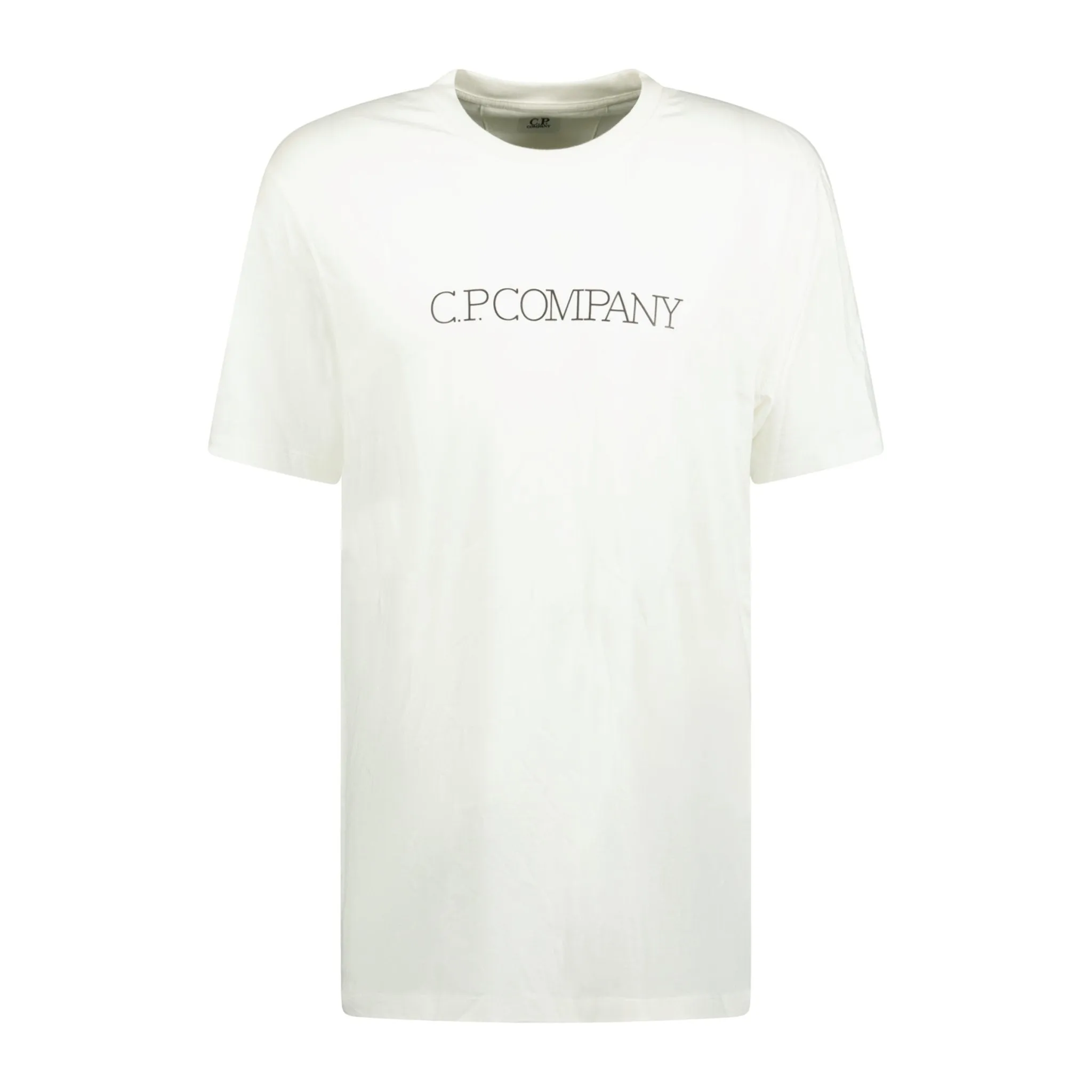 CP COMPANY Large Embossed Chest Logo T-Shirt White