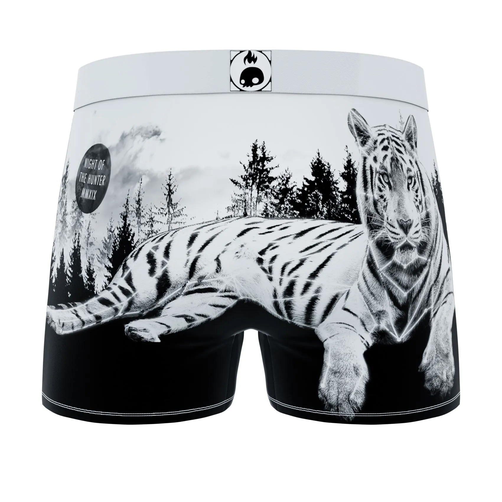 CRAZYBOXER Outdoor White Tiger Eagle Men's Boxer Briefs (2 pack)