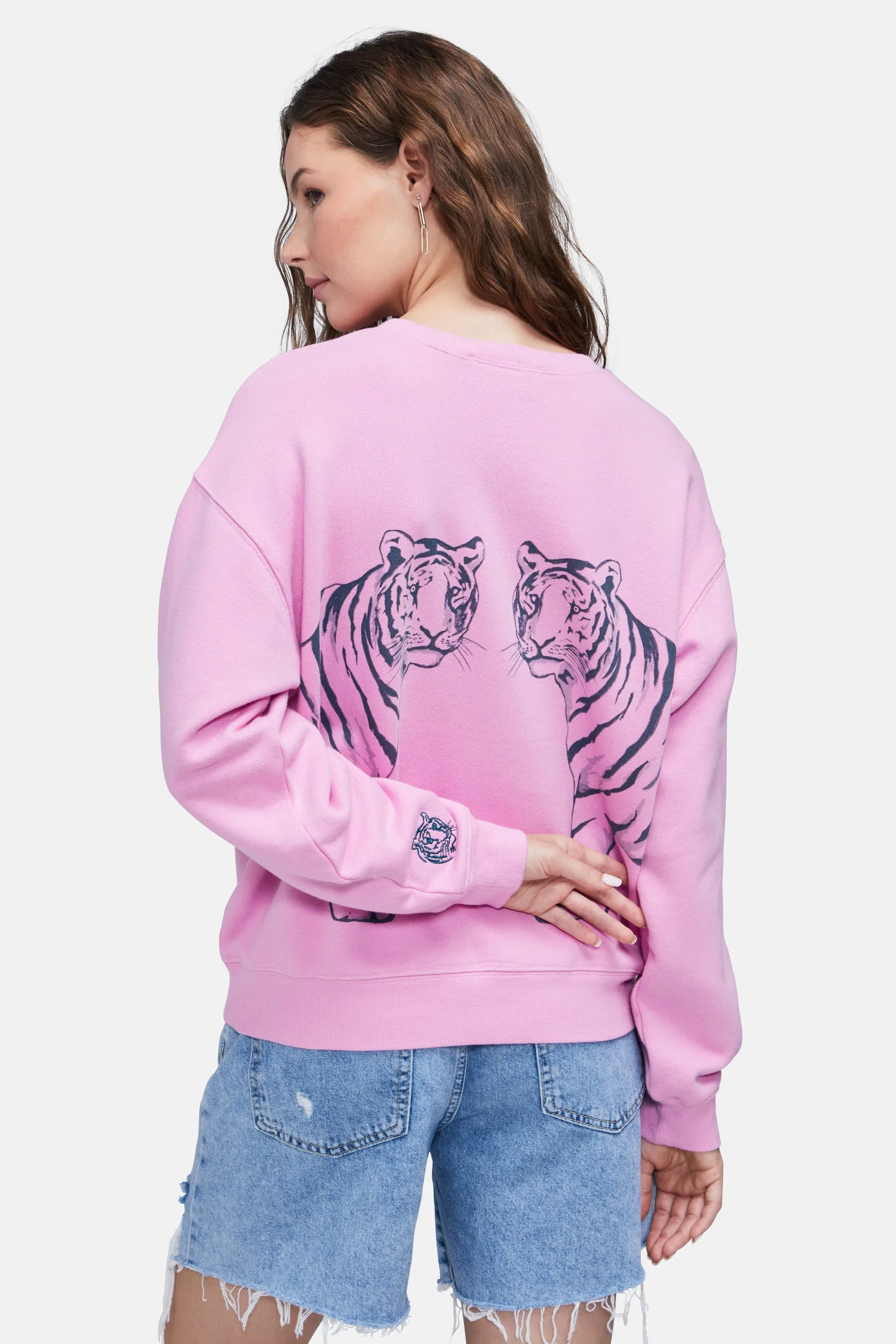 Double Tiger Cody Sweatshirt | Fuchsia Pink