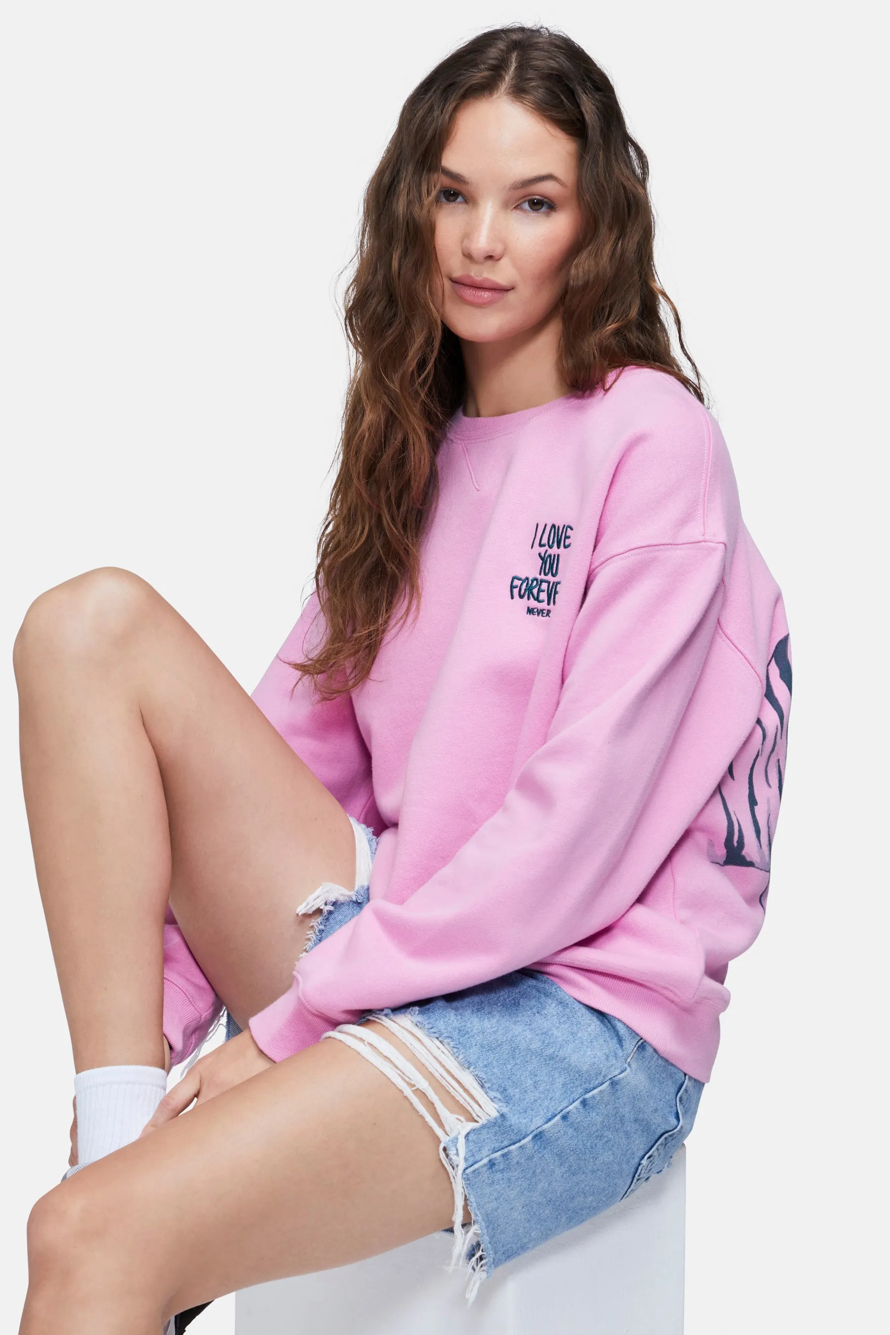 Double Tiger Cody Sweatshirt | Fuchsia Pink