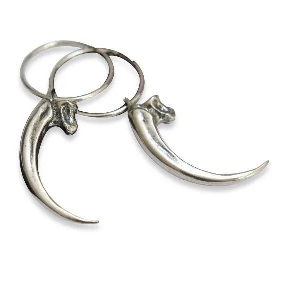 Eagle Talon Hoop Earrings - Sterling Silver