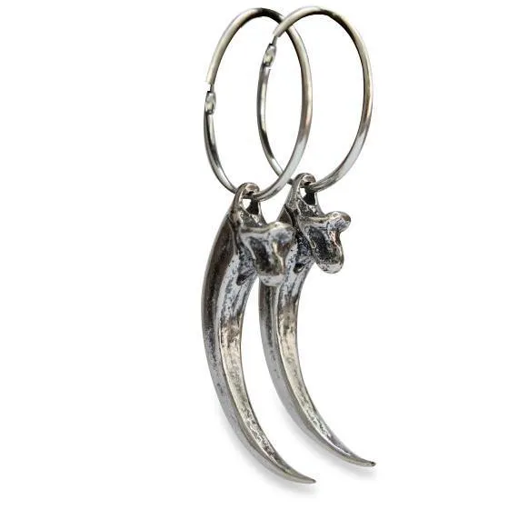 Eagle Talon Hoop Earrings - Sterling Silver