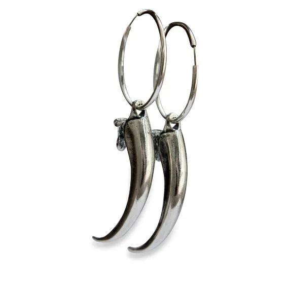 Eagle Talon Hoop Earrings - Sterling Silver