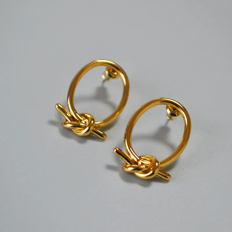 Ellipse Knotted Earrings