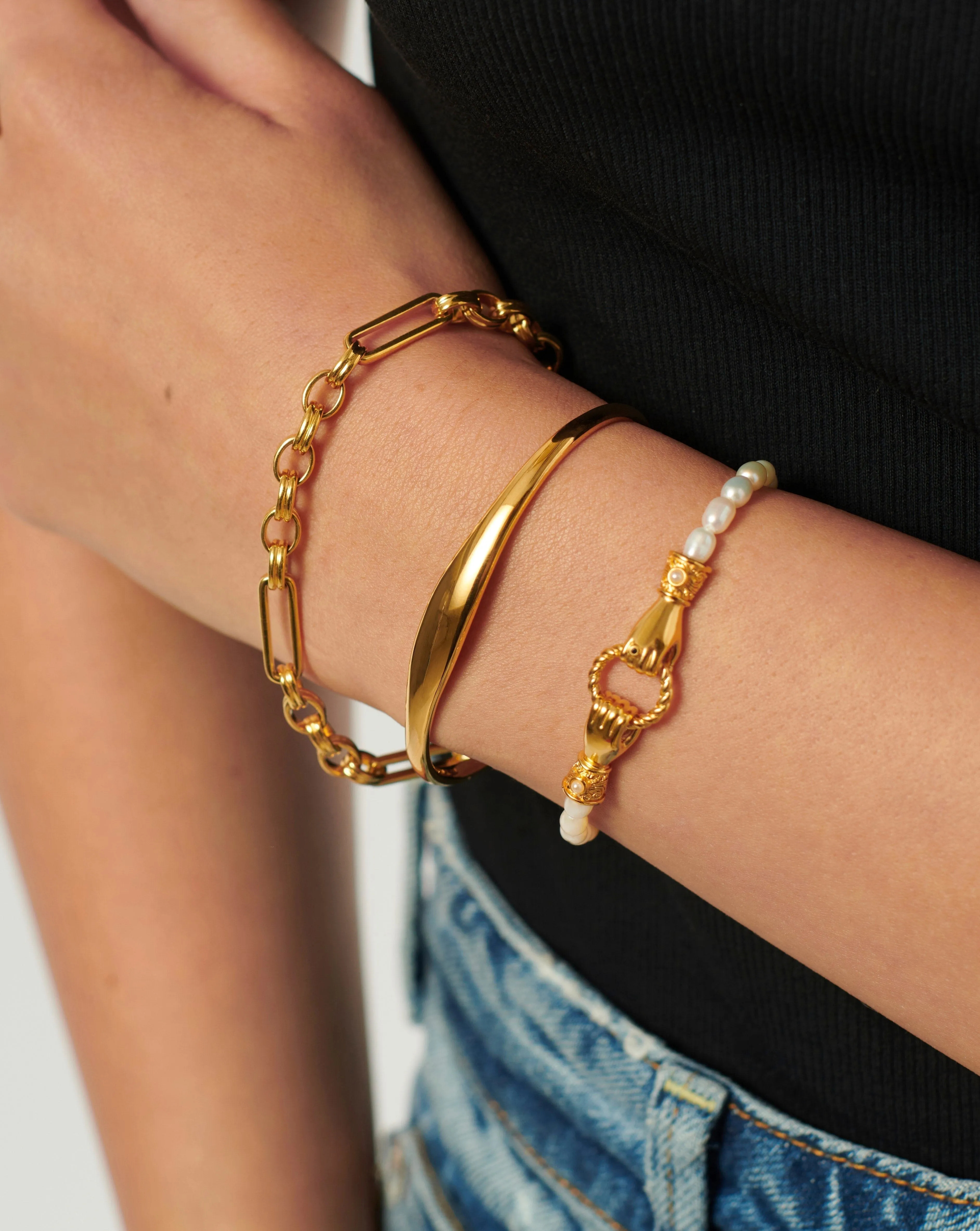 Engravable Cuff Bracelet | 18ct Gold Plated Vermeil