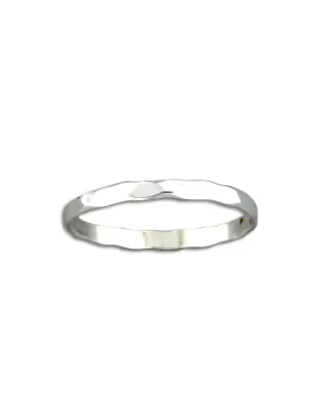 Hammered Sterling Silver Band