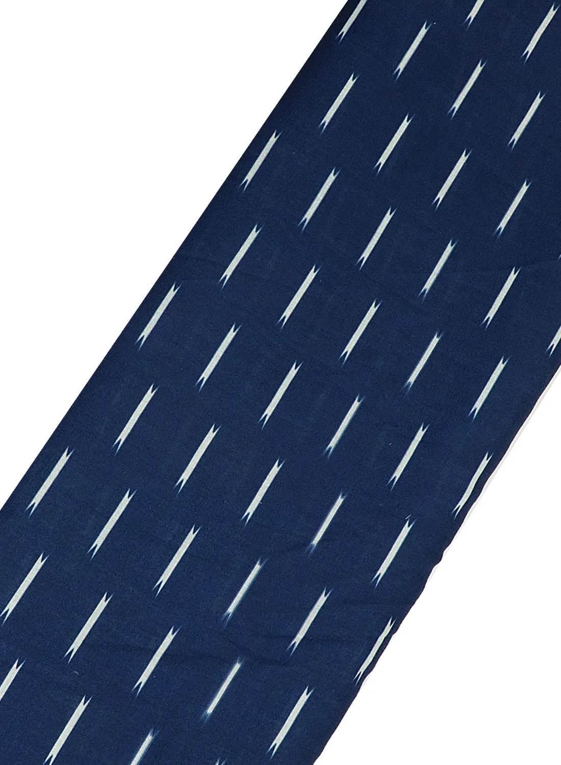 Ikkat Printed Navy Blue Pure Cotton Fabric