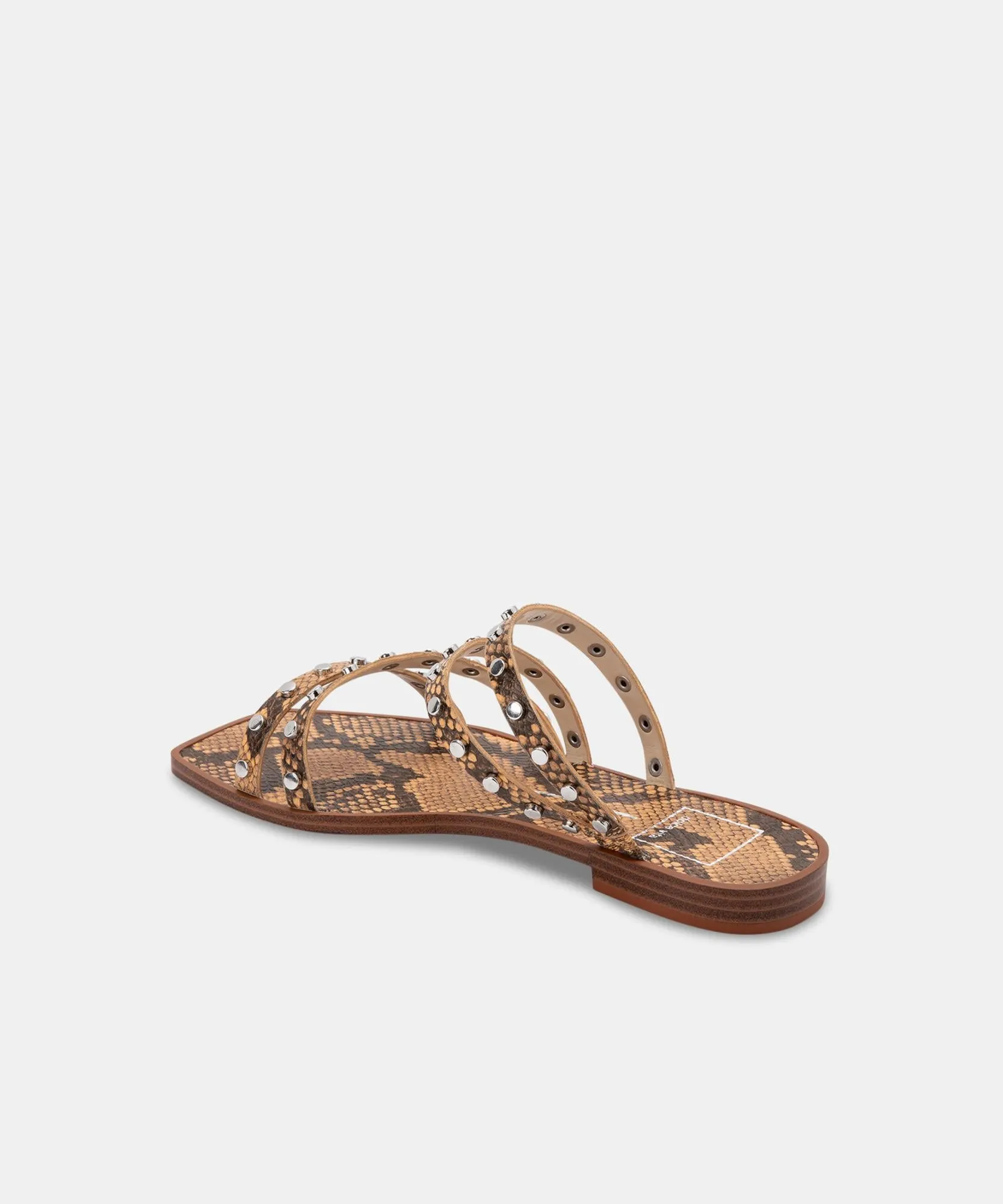 IZABEL WIDE STUDDED SANDALS MANGO SNAKE PRINT STELLA