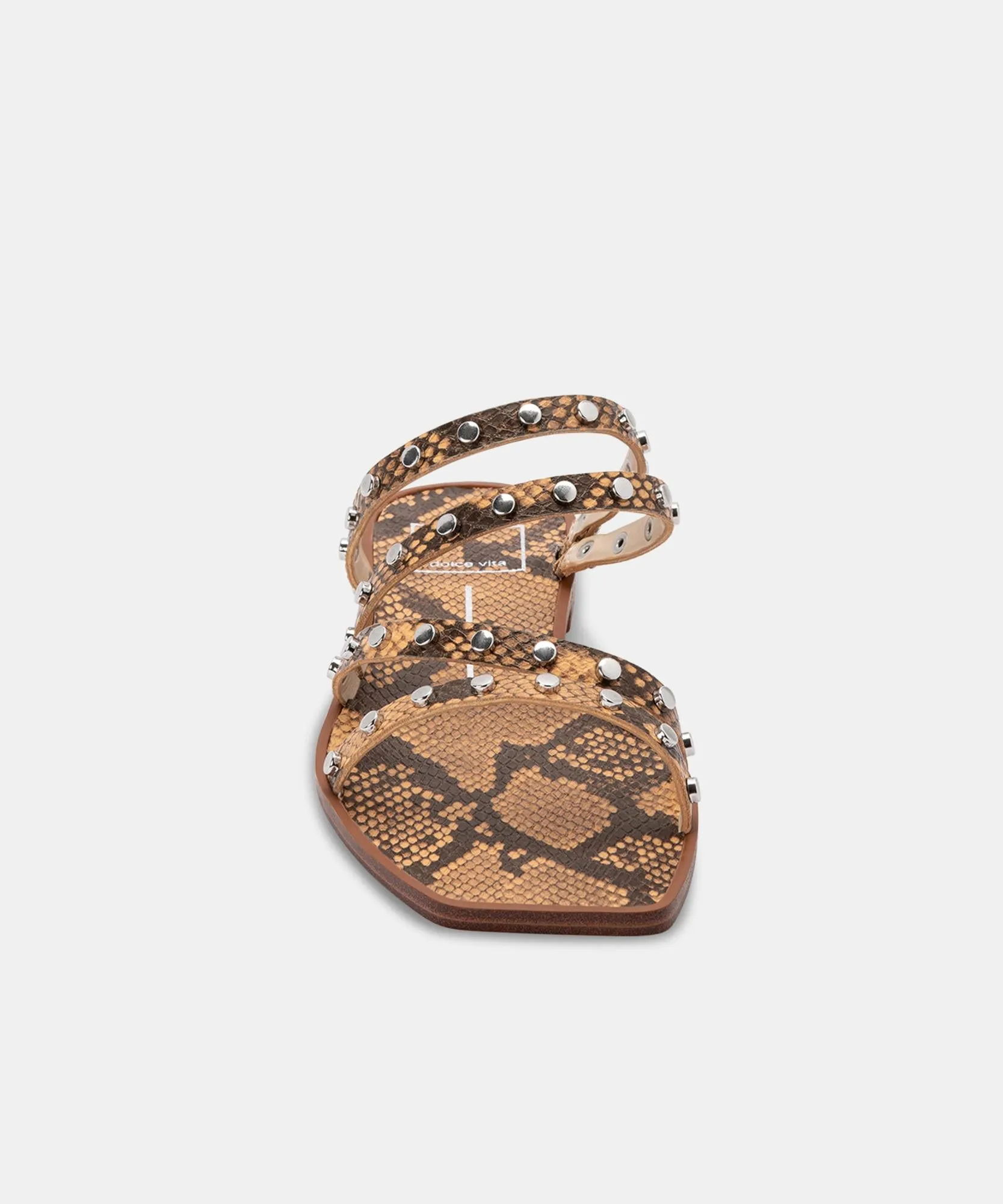 IZABEL WIDE STUDDED SANDALS MANGO SNAKE PRINT STELLA