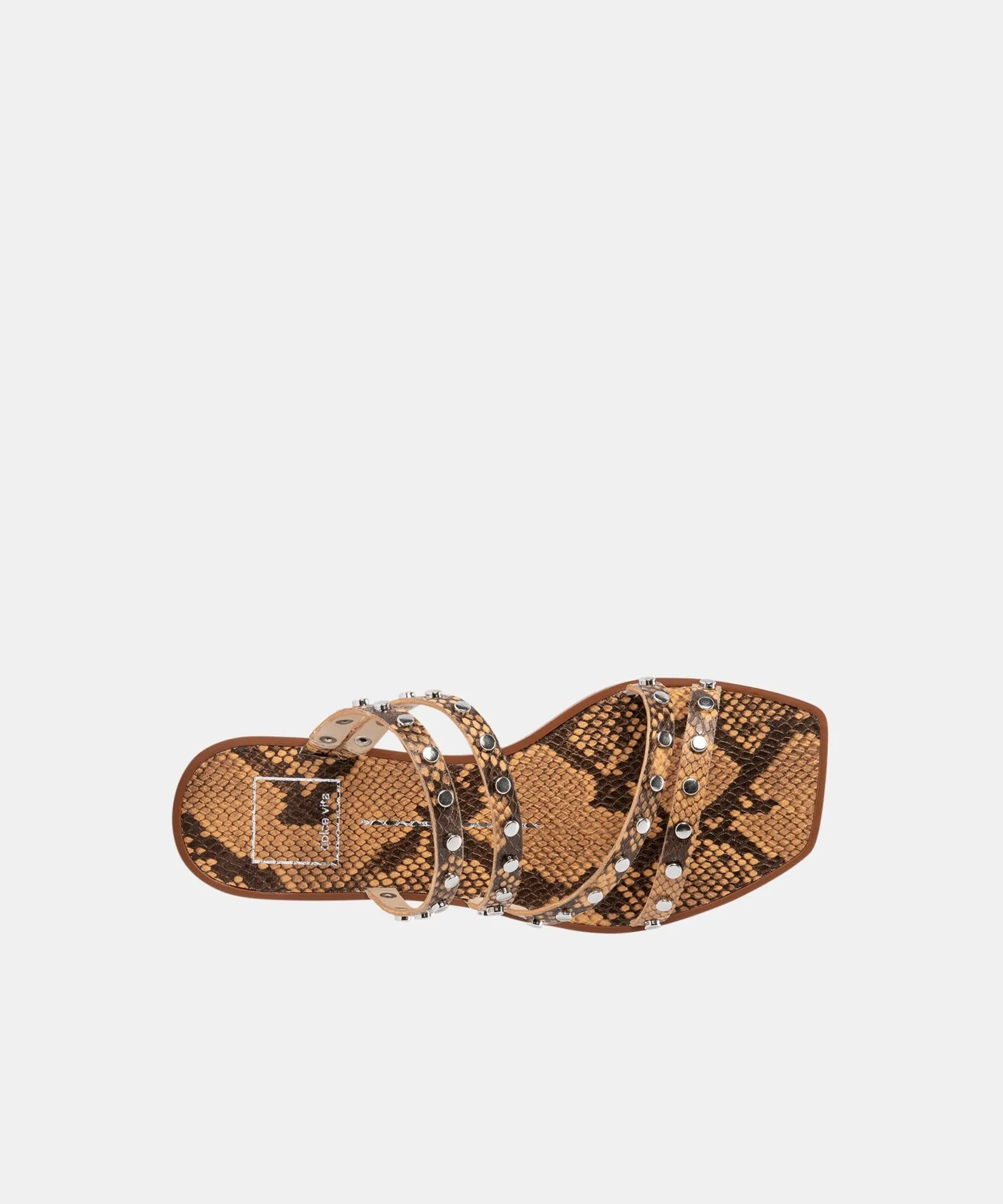 IZABEL WIDE STUDDED SANDALS MANGO SNAKE PRINT STELLA