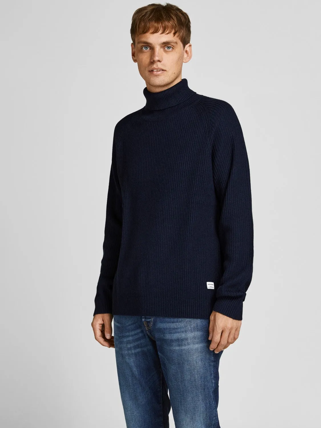 Jack & Jones Mens 'JJ Pannel' Knit Roll Neck Jumper