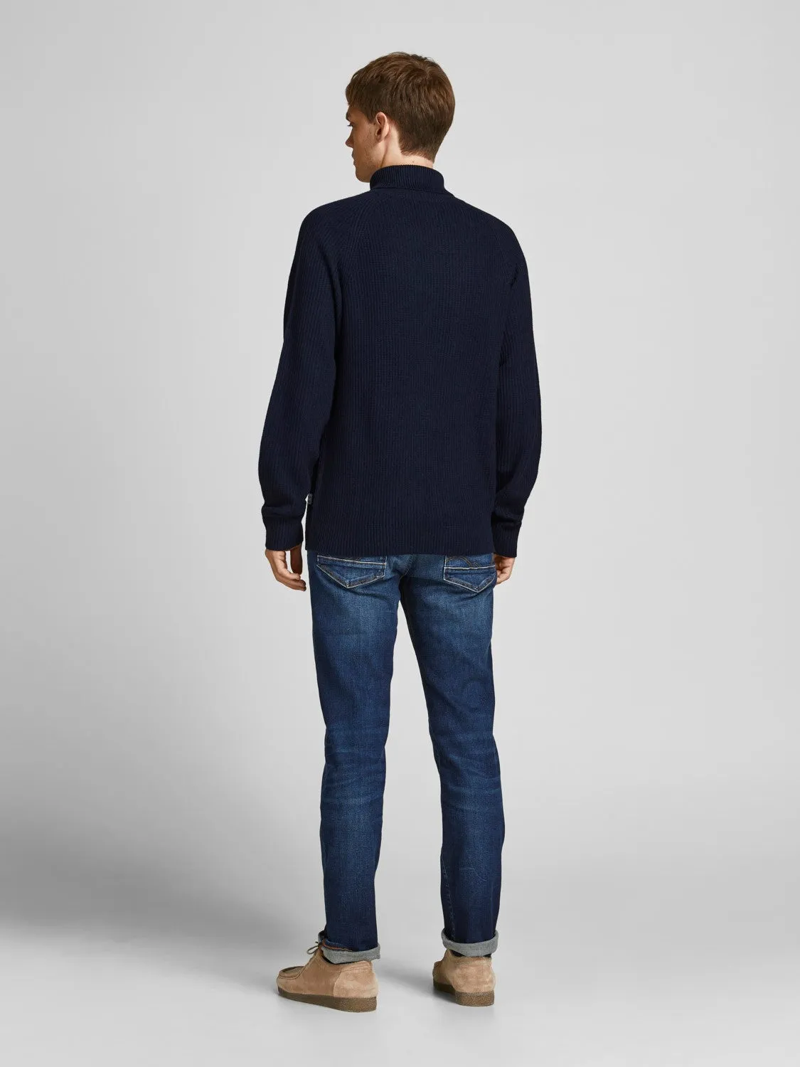 Jack & Jones Mens 'JJ Pannel' Knit Roll Neck Jumper