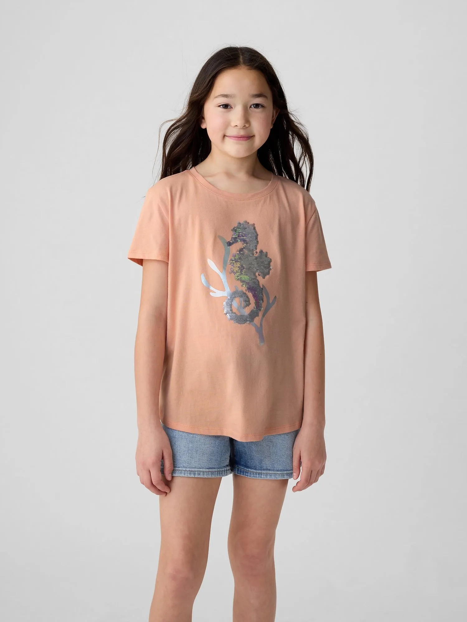 Kids Flippy-Sequin Graphic T-Shirt