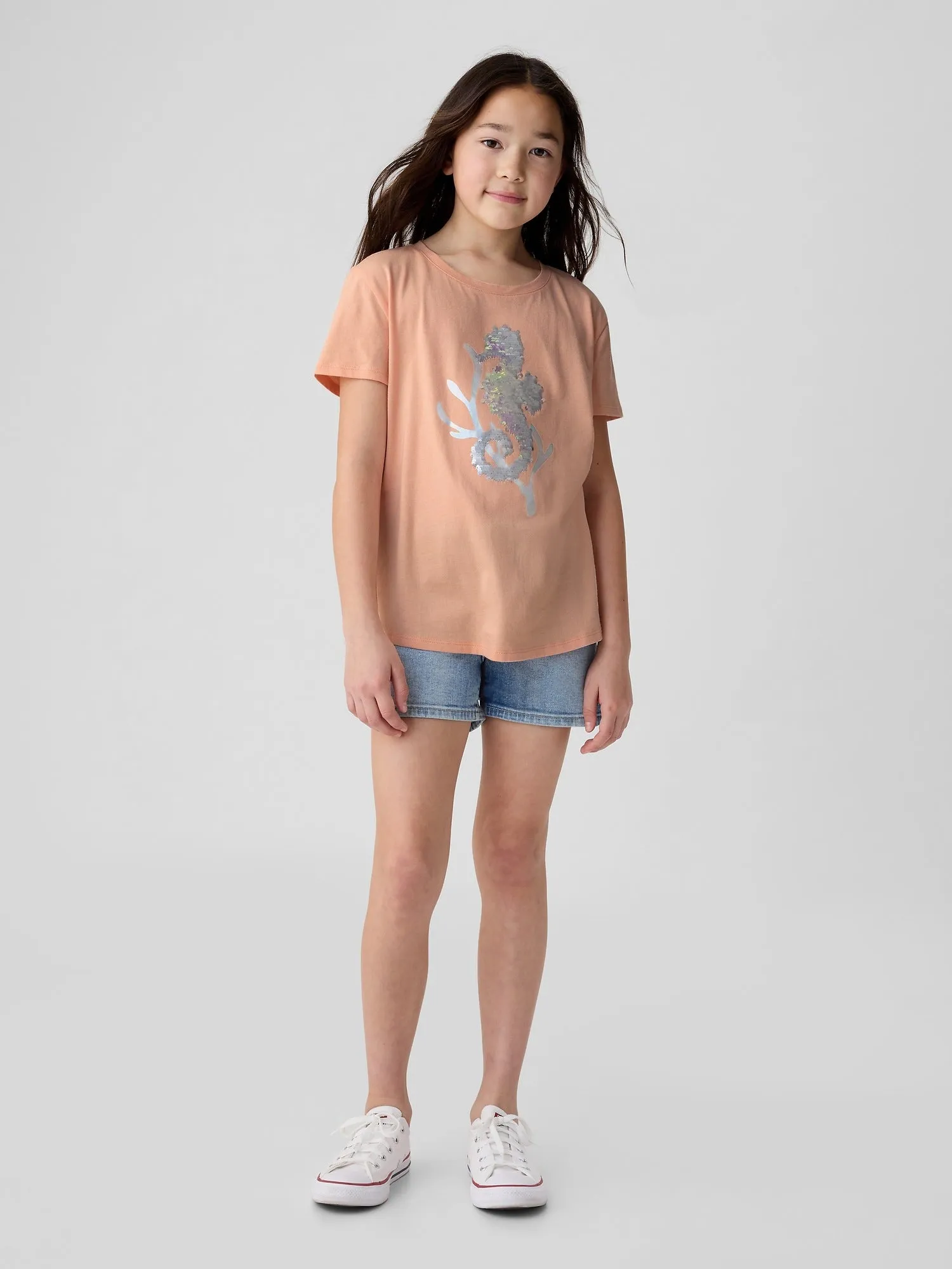 Kids Flippy-Sequin Graphic T-Shirt