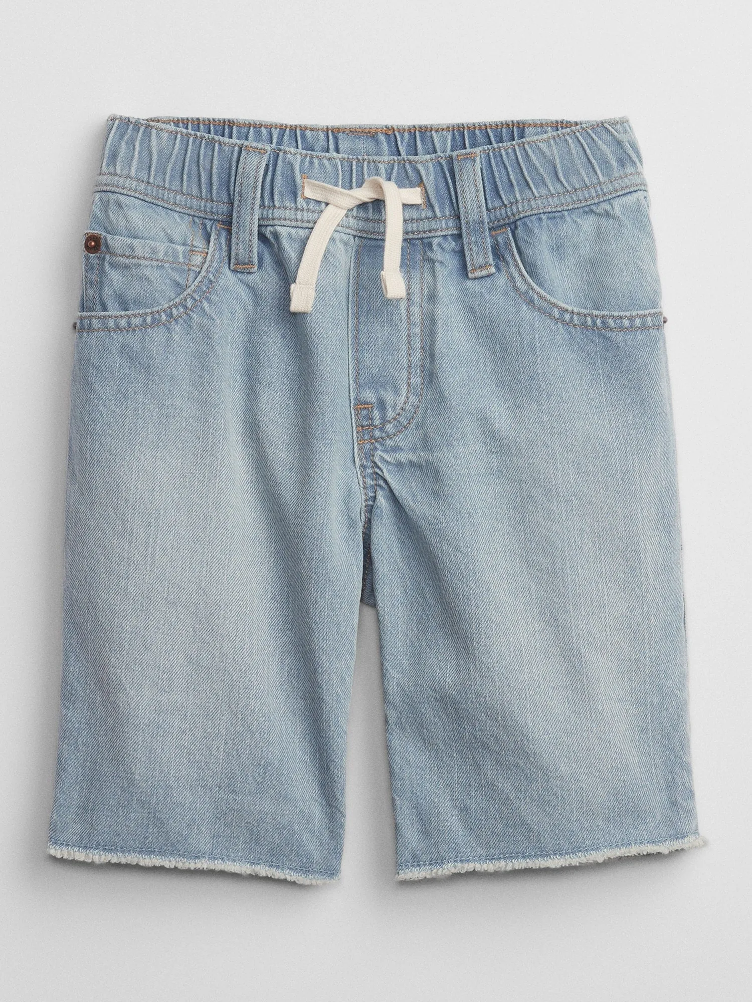 Kids Slim Denim Pull-On Shorts with Washwell