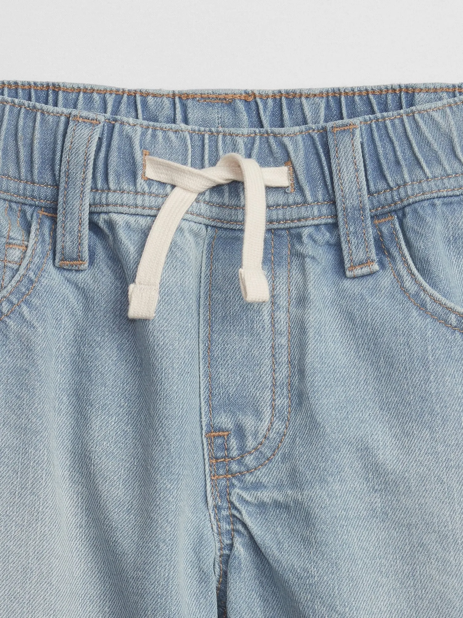 Kids Slim Denim Pull-On Shorts with Washwell